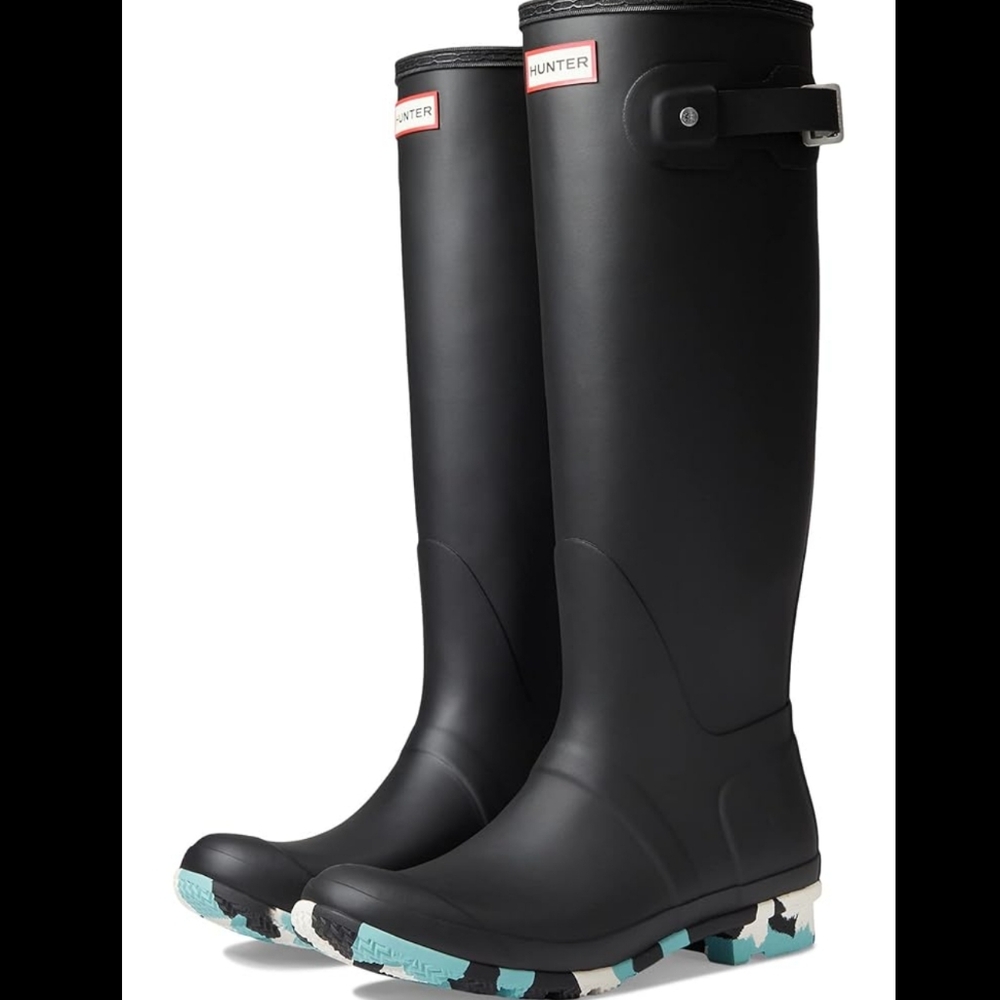 Hunter Original Tall Color Splash Boot sz-8 nwot box